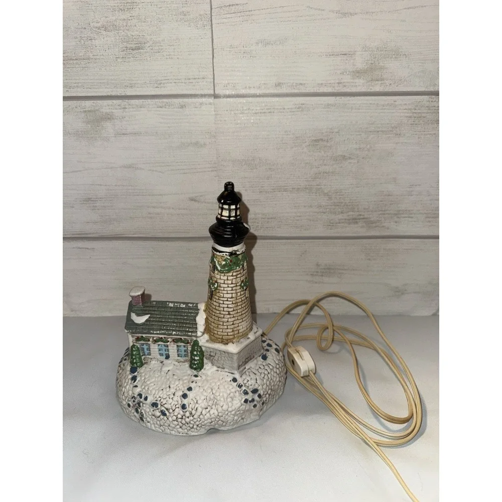 Ltd Commodities Porcelain Lighthouse Nightlights Vtg , Christmas Winter